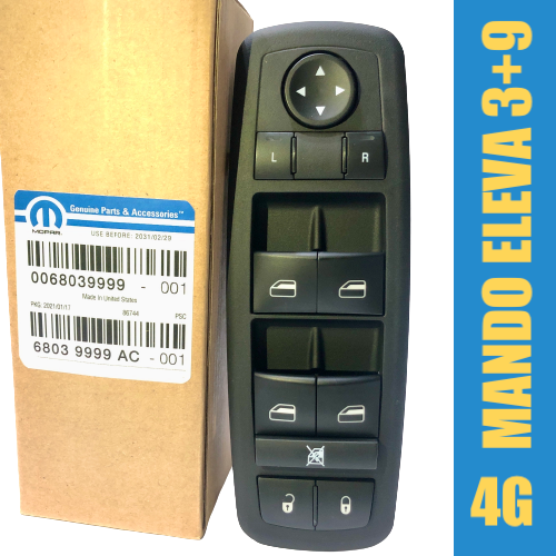 Mando elevavidrios piloto 3+9 pines 0 auto KK G4 #999ac